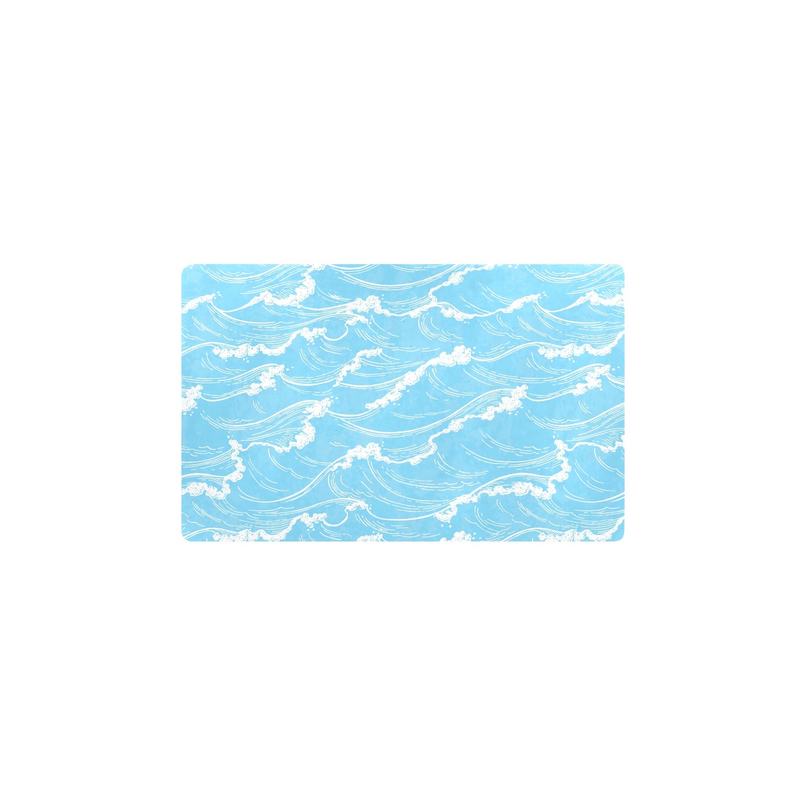 Ocean Wave Pattern Print Design A01 Kitchen Mat