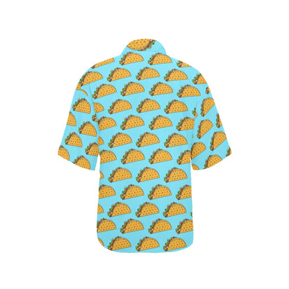 Taco Pattern Print Design TC03 Women's Hawaiian Shirt