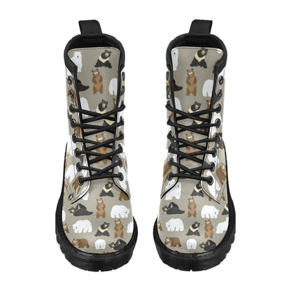 Bear Pattern Print Design BE03 Women's Boots