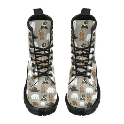 Bear Pattern Print Design BE03 Women's Boots