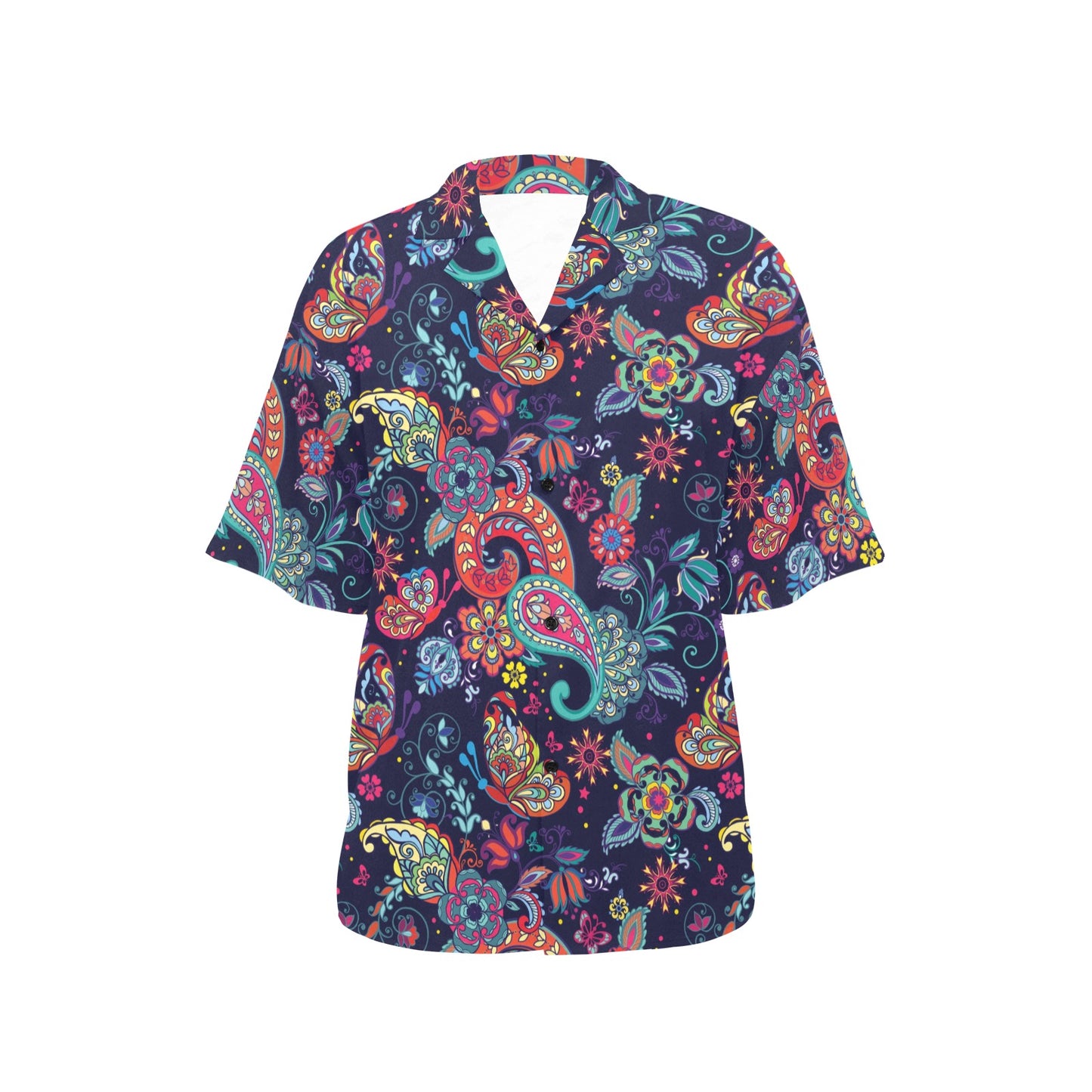 Paisley Boho Pattern Print Design A06 Women's Hawaiian Shirt