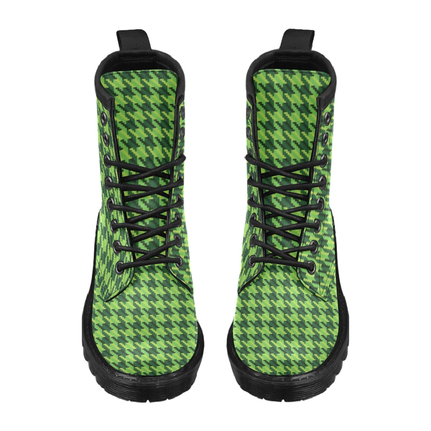 St Patricks Day Houndstooth Pattern Print LKS301 Women's Boots