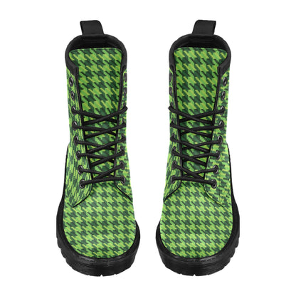 St Patricks Day Houndstooth Pattern Print LKS301 Women's Boots