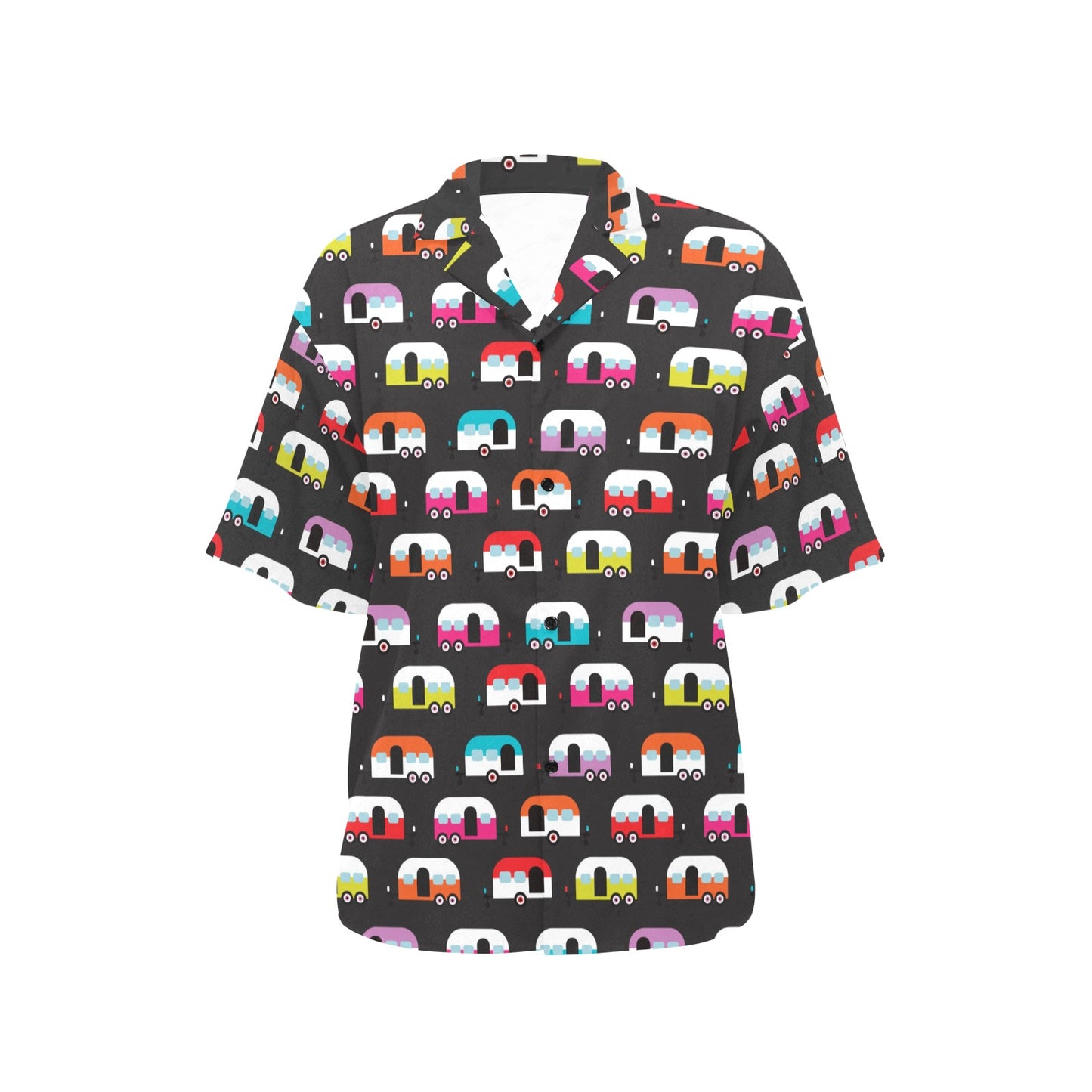 Camper Caravan Pattern Women's Hawaiian Shirt