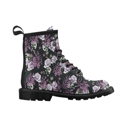 Lilac Pattern Print Design LI04 Women's Boots
