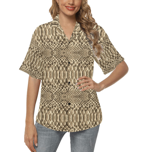 Python Pattern Print Design A02 Women's Hawaiian Shirt
