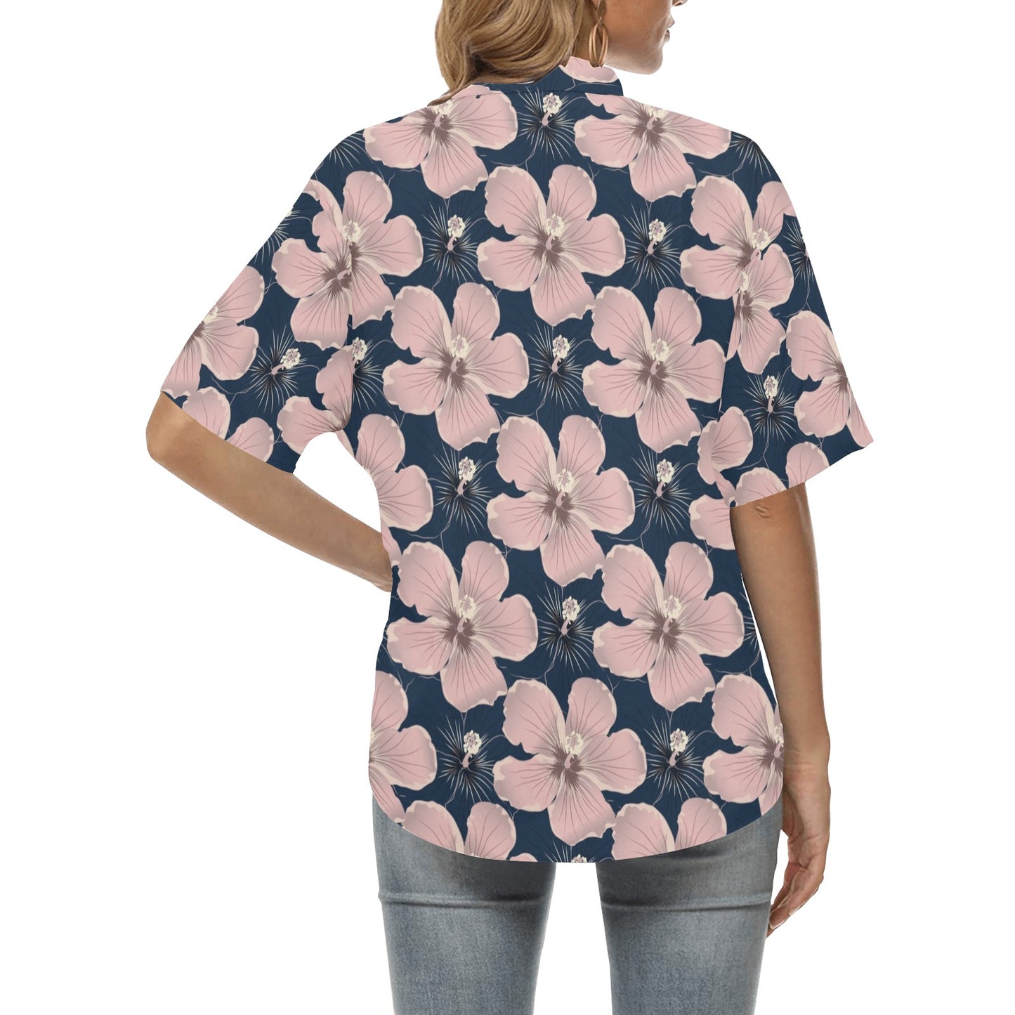Plumeria Pattern Print Design PM018 Women's Hawaiian Shirt