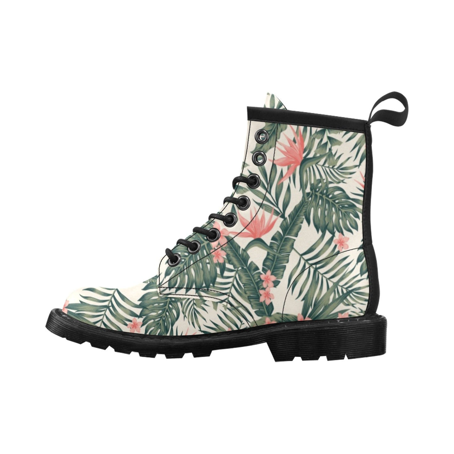 Tropical Flower Palm Leaves Women's Boots