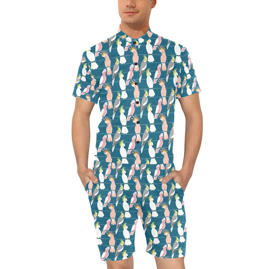Cockatoo Print Design LKS401 Men's Romper