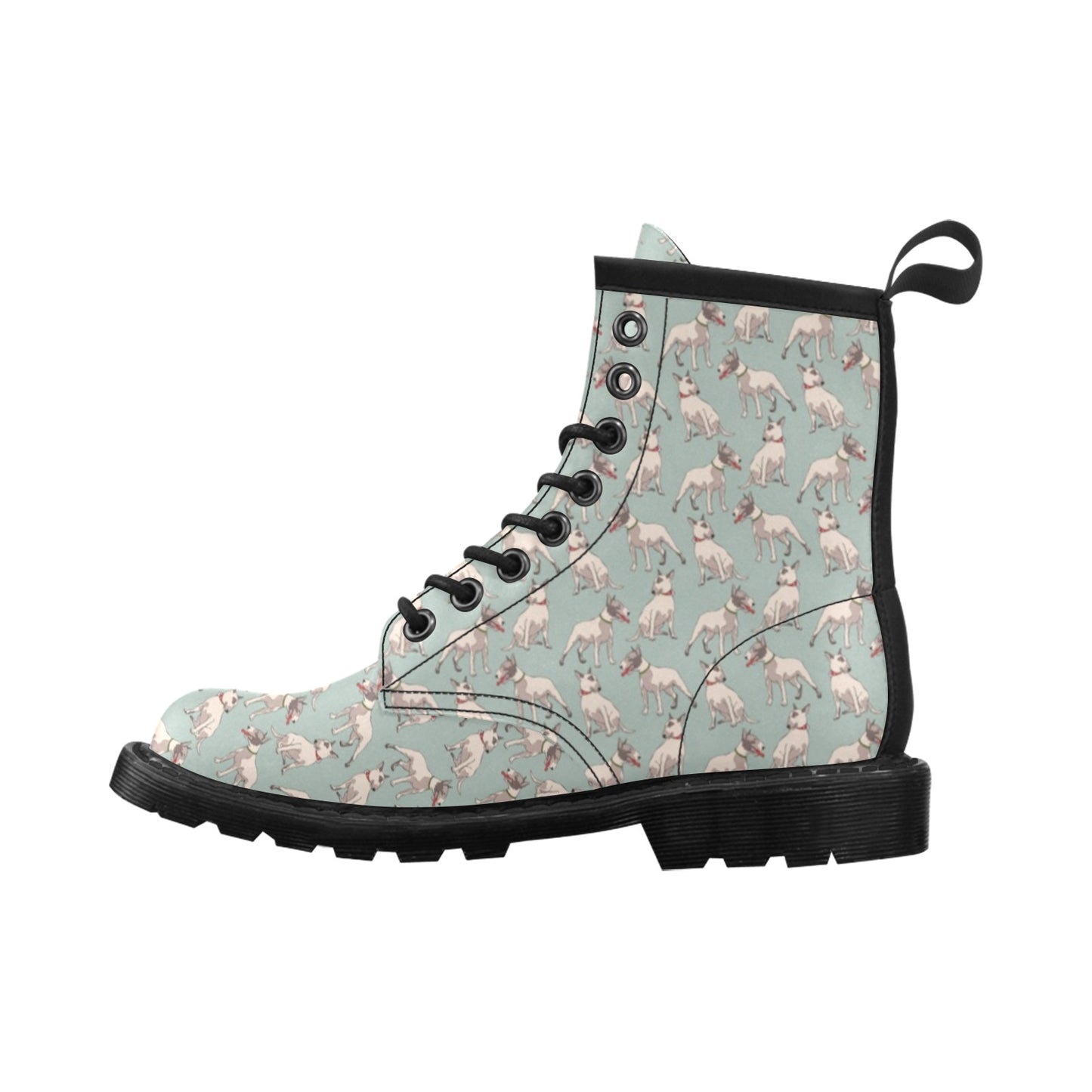 Bull Terrier Cute Print Pattern Women's Boots