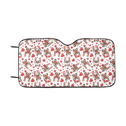 Silky Terriers Heart Print Design LKS302 Car front Windshield Sun Shade