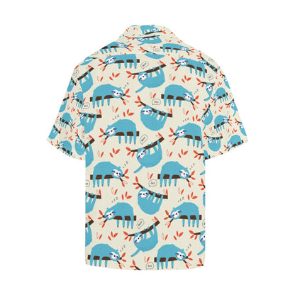 Sloth Print Design LKS3011 Men's Hawaiian Shirt