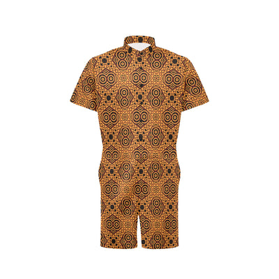 African Pattern Print Design 05 Men's Romper