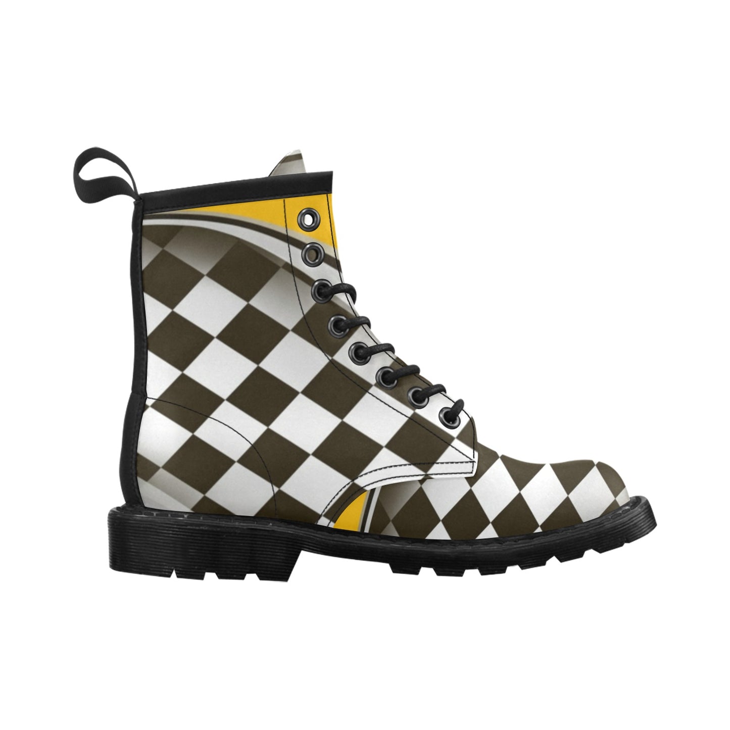 Checkered Flag Racing Style Women's Boots