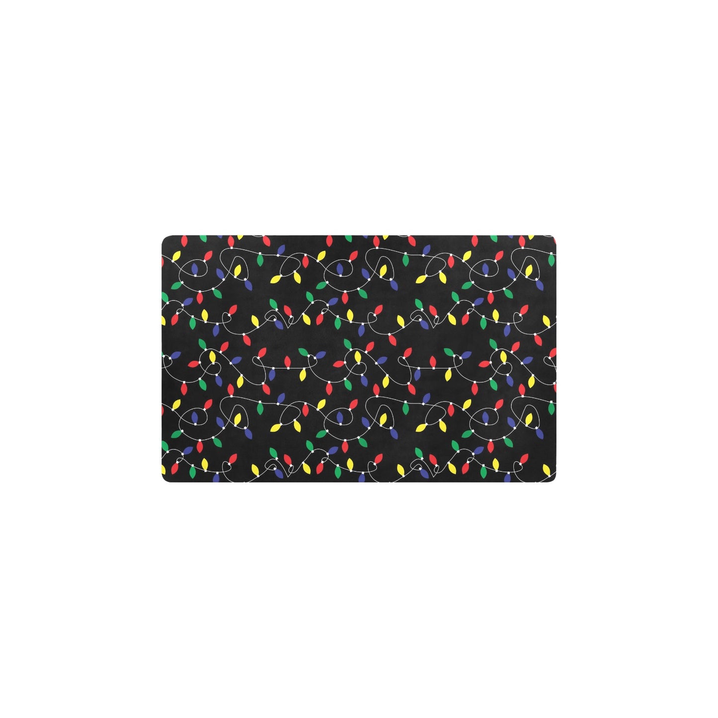 Christmas Light Pattern Print Design 04 Kitchen Mat