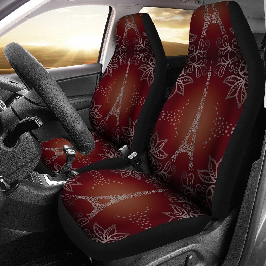 Eiffel Tower Drawing Print Universal Fit Car Seat Covers
