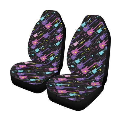 Electric Guitar Pattern Print Design 02 Car Seat Covers (Set of 2)-JORJUNE.COM