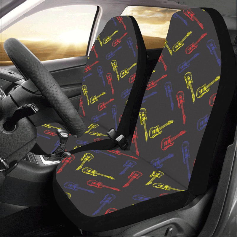 Electric Guitar Pattern Print Design 03 Car Seat Covers (Set of 2)-JORJUNE.COM