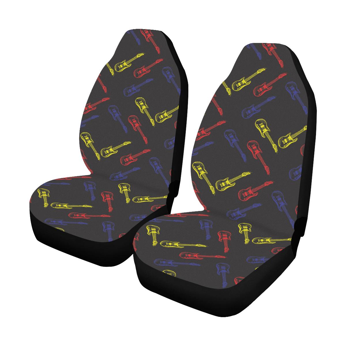 Electric Guitar Pattern Print Design 03 Car Seat Covers (Set of 2)-JORJUNE.COM