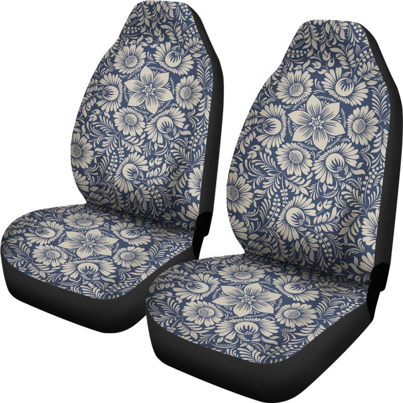 Elegant Floral Print Pattern Universal Fit Car Seat Covers