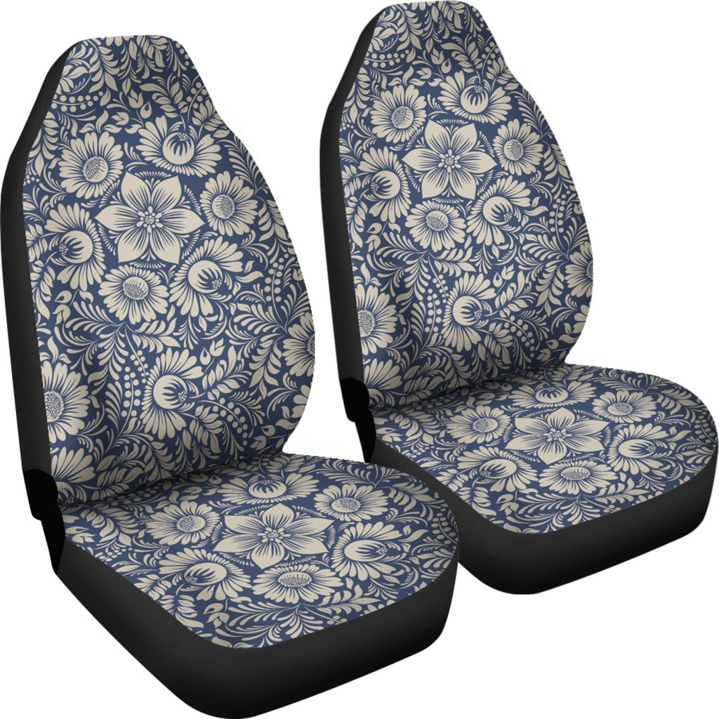 Elegant Floral Print Pattern Universal Fit Car Seat Covers