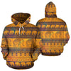 Elephant Aztec All Over Print Hoodie