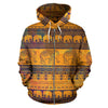 Elephant Aztec All Over Zip Up Hoodie