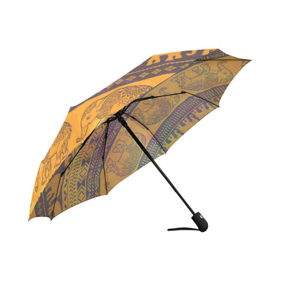 Elephant Aztec Automatic Foldable Umbrella