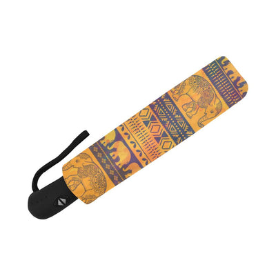 Elephant Aztec Automatic Foldable Umbrella