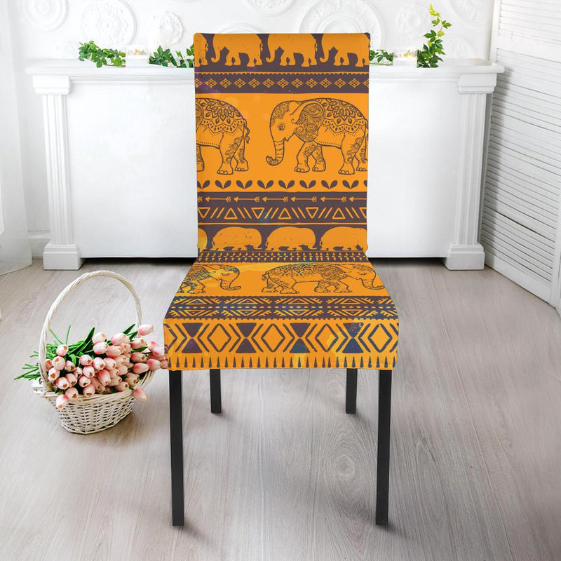 Elephant Aztec Dining Chair Slipcover-JORJUNE.COM