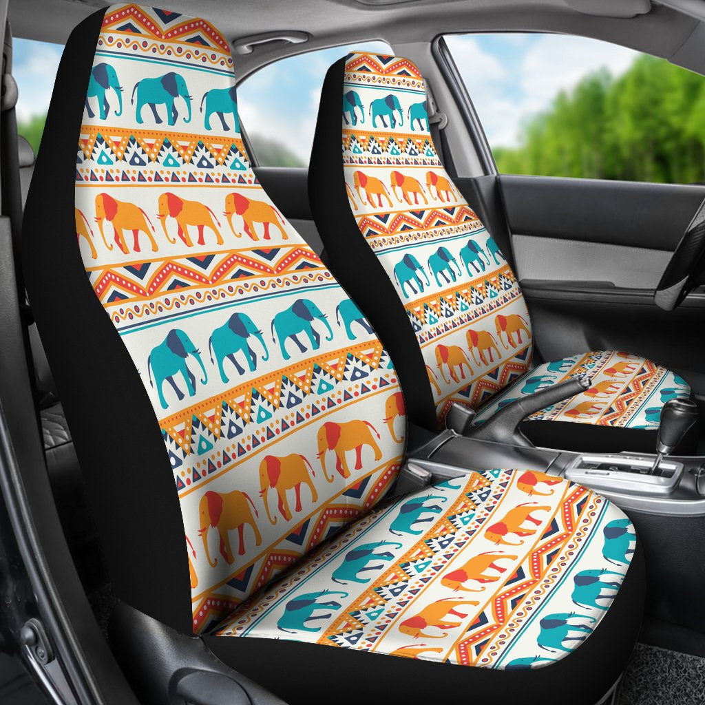 Elephant Aztec Ethnic Print Pattern Universal Fit Car Seat Covers
