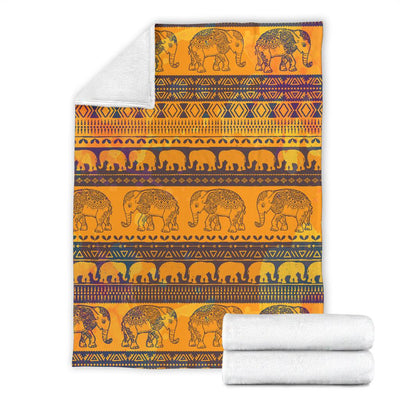 Elephant Aztec Fleece Blanket