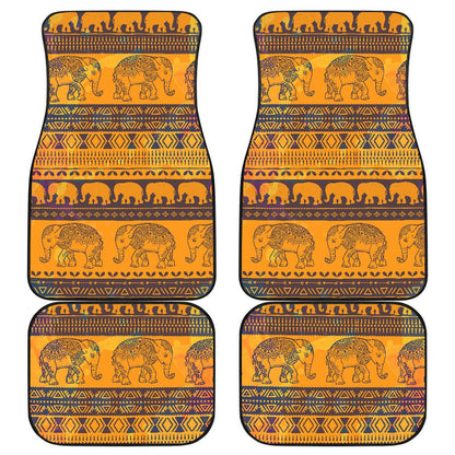Elephant Aztec Front and Back Car Floor Mats