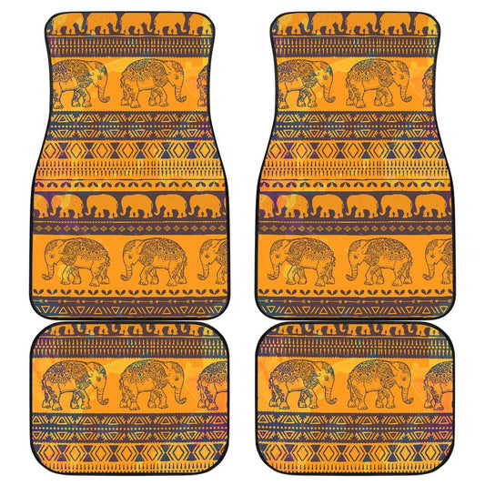 Elephant Aztec Front and Back Car Floor Mats