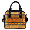 Elephant Aztec Leather Shoulder Handbag