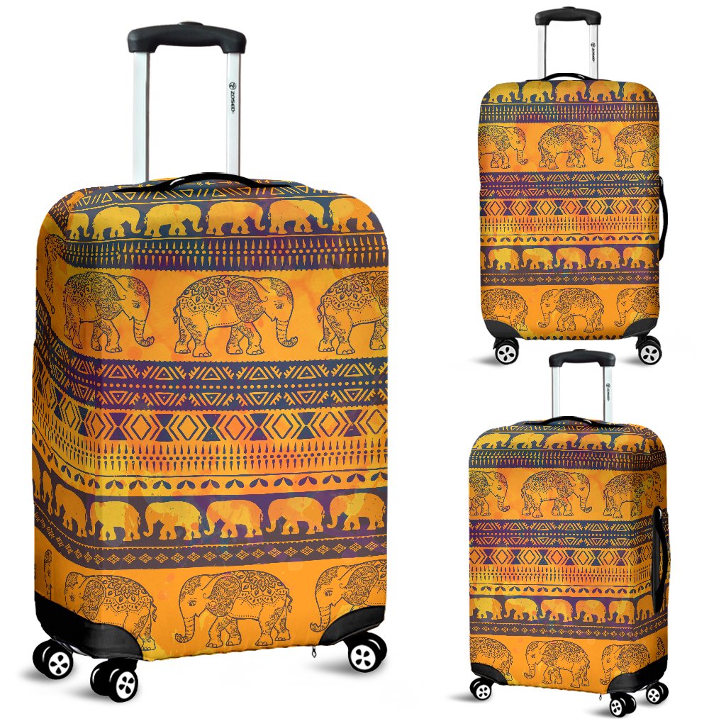 Elephant Aztec Luggage Cover Protector
