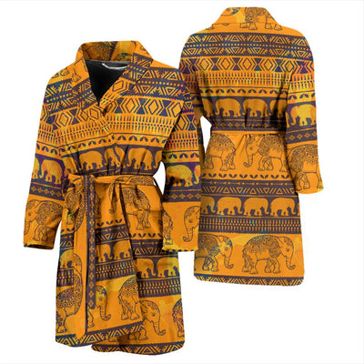 Elephant Aztec Men Bath Robe