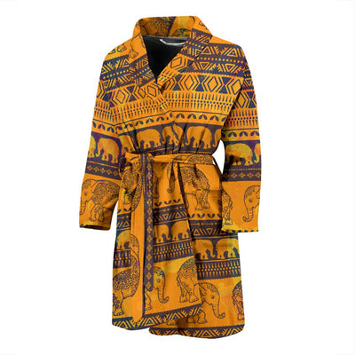 Elephant Aztec Men Bath Robe