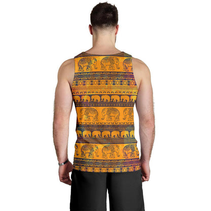 Elephant Aztec Men Tank Top
