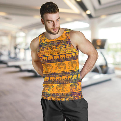 Elephant Aztec Men Tank Top