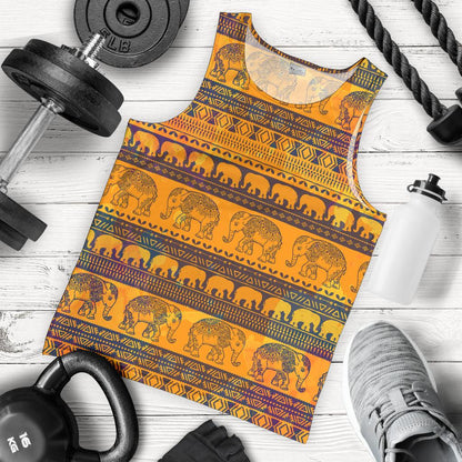 Elephant Aztec Men Tank Top
