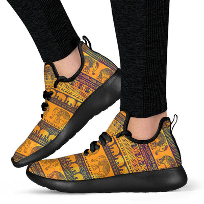 Elephant Aztec Mesh Knit Sneakers Shoes