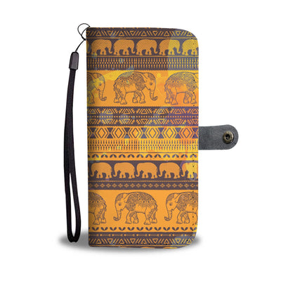 Elephant Aztec Wallet Phone Case