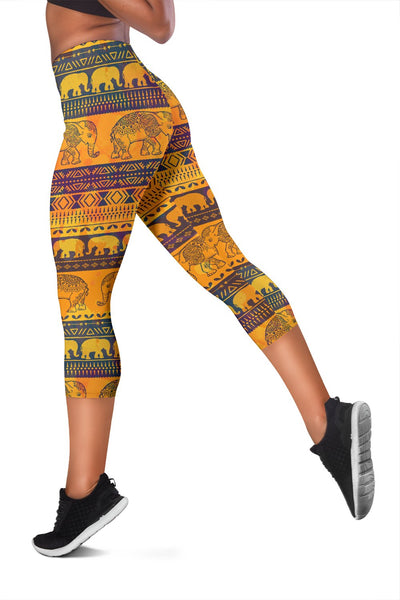 Elephant Aztec Women Capris