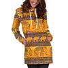 Elephant Aztec Women Hoodie Dress