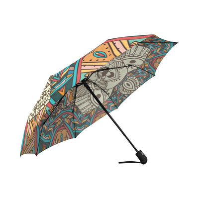 Elephant Colorful Indian Automatic Foldable Umbrella