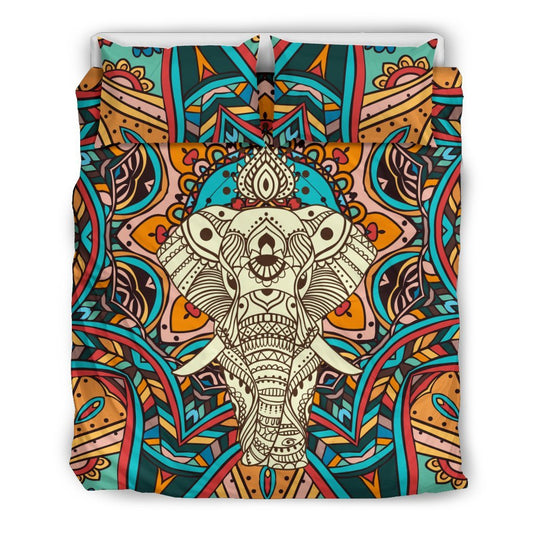 Elephant Colorful Indian Duvet Cover Bedding Set