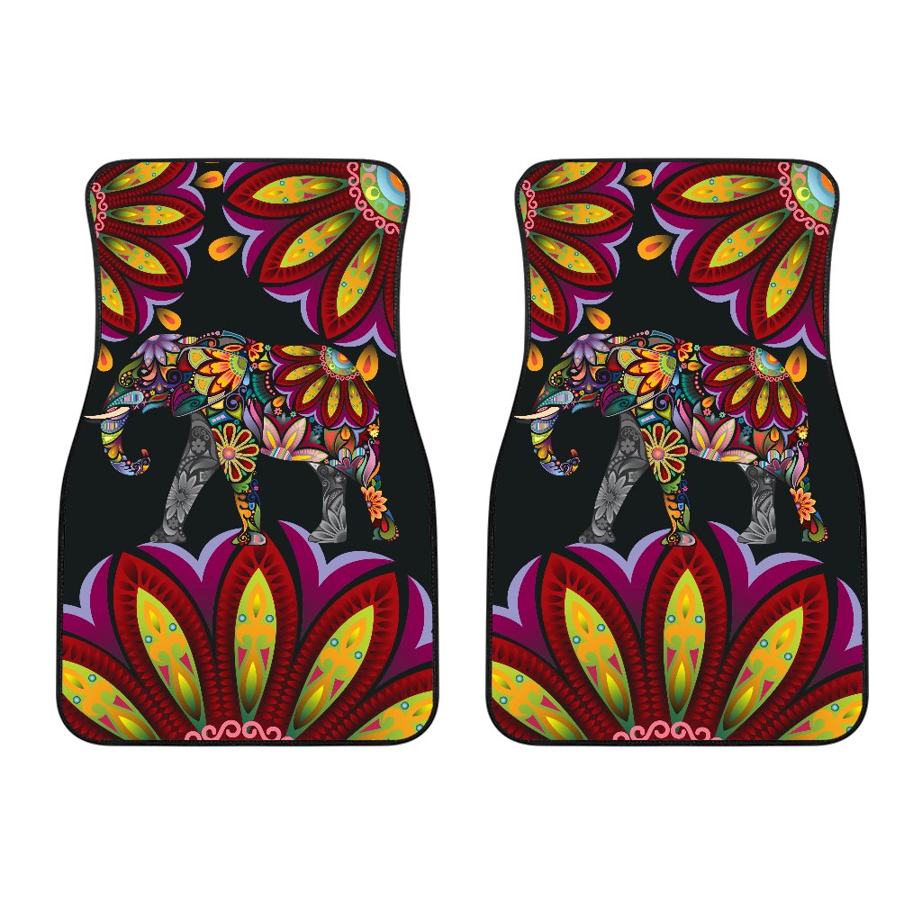 Elephant Colorful Indian Mandala Car Floor Mats