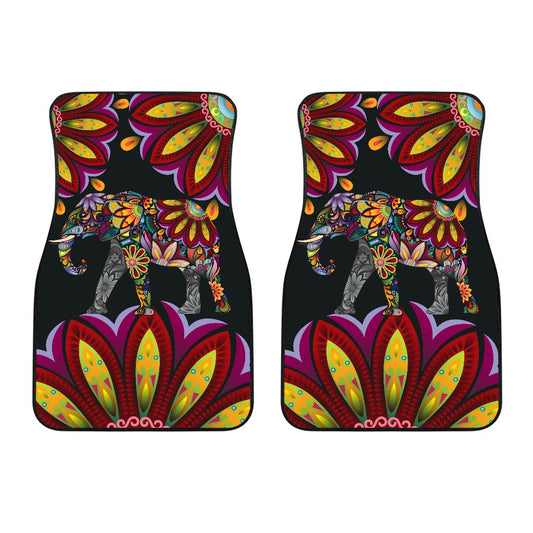 Elephant Colorful Indian Mandala Car Floor Mats