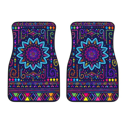 Elephant Colorful Indian Print Car Floor Mats